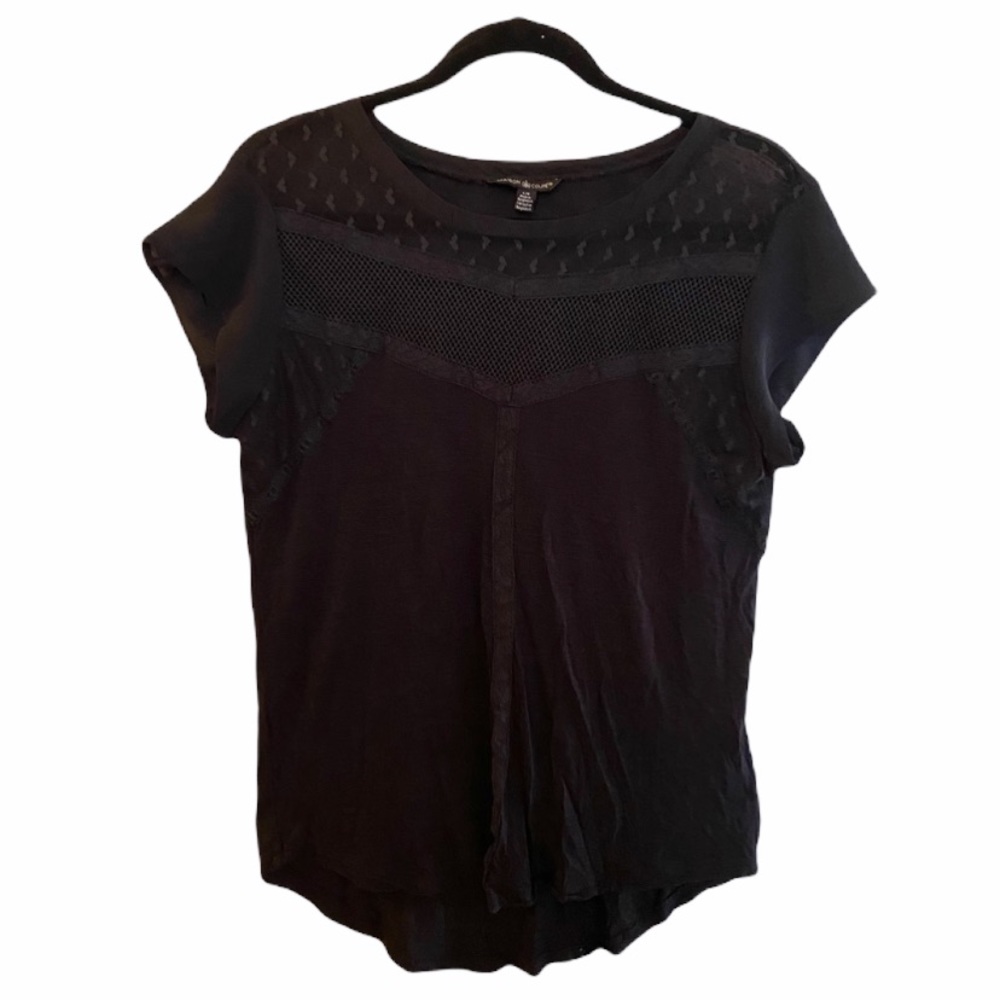 Maison Coupe - Women’s black short sleeve top (Size: Large)
